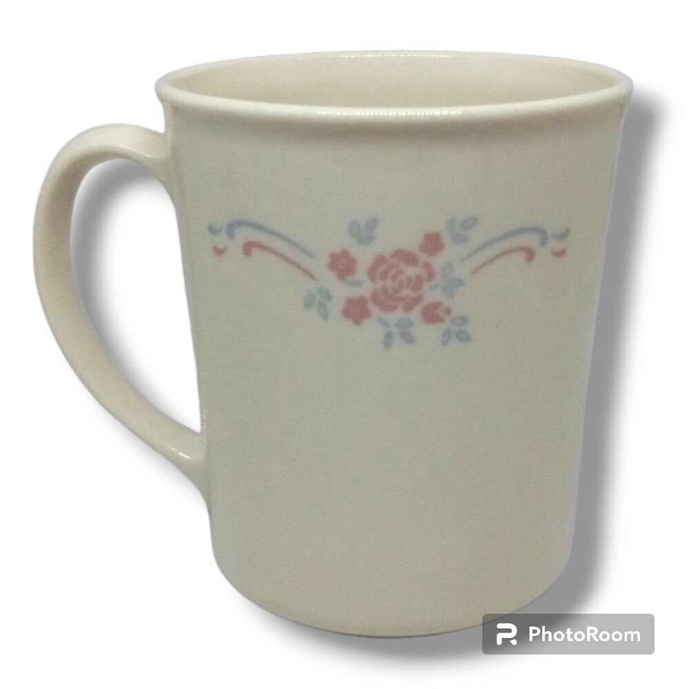 Corning Corelle English Breakfast 10 oz Coffee Mug-Floral-Vintage-Made In USA